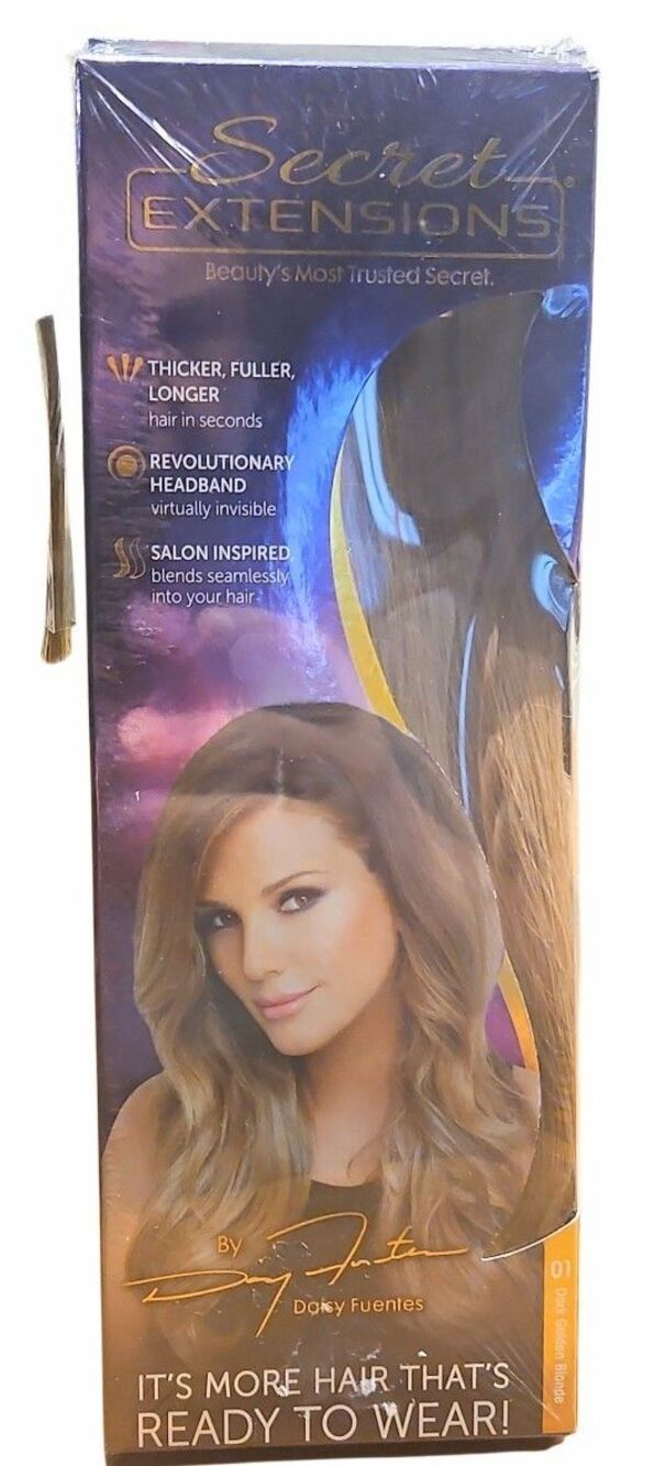 Daisy Fuentes Secret Extensions 01 Dark Golden Blonde Hair Extension Headband